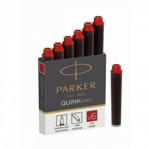Naboje Parker Mini czerwone 6szt